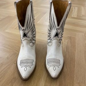 Golden Goose Wish Star Leather Western Boots
